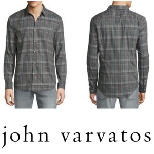 John Varvatos Star Usa Plaid Slim Fit Sport Button Up Shirt